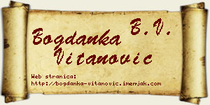 Bogdanka Vitanović vizit kartica